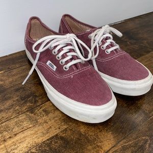 Maroon canvas Vans